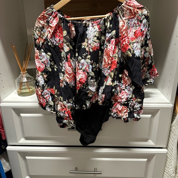 LPA Floral Off-Shoulder Bodysuit - Picture 2 of 6